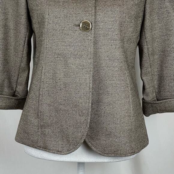 Lafayette 148 Virgin Wool Brown Tan Neutral Office Career Jacket NWOT Size 2 - Picture 2 of 13